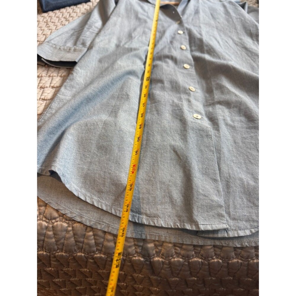 Theory Light Blue Chambray Style Shirt Dress Size 0 - Picture 6 of 7